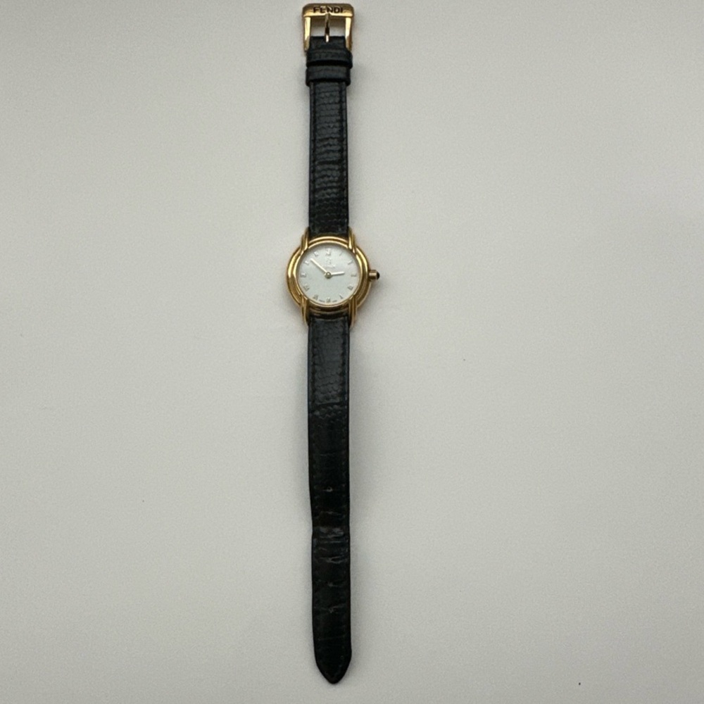 Vintage Fendi Women’s Watch 300L Gold Tone White Face
